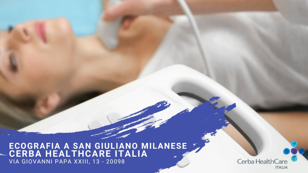 Medico specialista esegue un'ecografia a San Giuliano Milanese nel centro Cerba HealthCare Italia